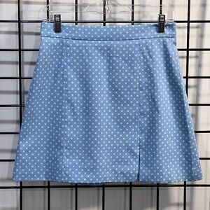NWT ZARA Polka Dot Slit Front Mini Skirt Size Medium